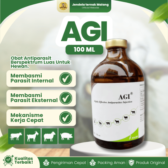 AGI 100 ML - Untuk Kutu, Scabies, Gudik Dan Cacingan Like INTERMECTIN Hewan.