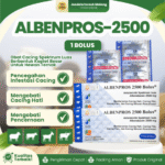 ALBENPROS-2500 BOLUS BY VADCO – Untuk Pencegahan Dan Membasmi Cacingan Ternak Rasa Blueberry.