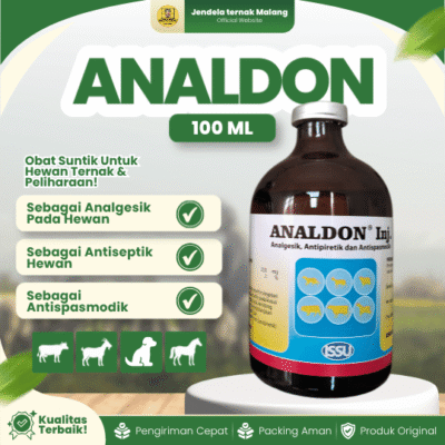 ANALDON 100 ML – Penurun Panas Dan Anti Radang, Menghilangkan Rasa Sakit Pada Hewan Ternak.