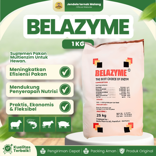 BELAZYME 1 KG - Suplemen Enzim Komplit Campur Ke Pakan Like NATUZYME Hewan.