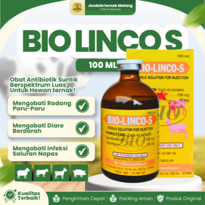 BIO LINCO S 100 ML – Untuk Masalah Saluran Pencernaan & Pernafasan Hewan
