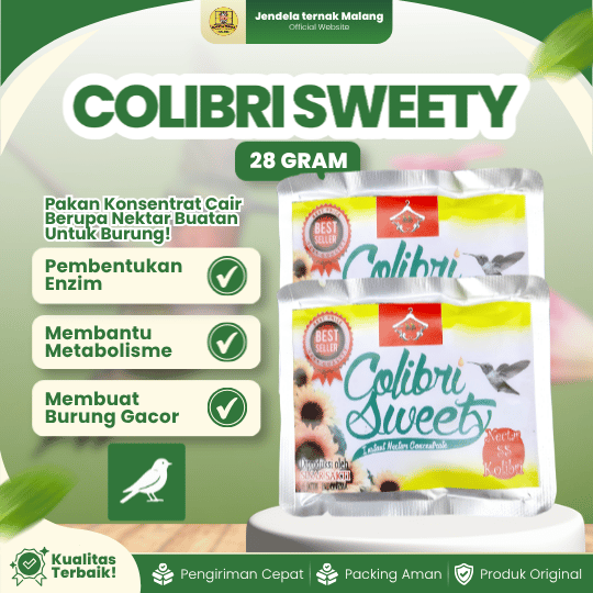COLIBRI SWEETY SACHET ±28 GRAM - Colibri Sweat Colibri Sweet Nektar Untuk Burung BY SINAR SAKTI