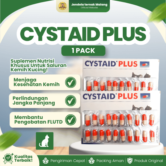 CYSTAID PLUS 1 PACK (30 KAPSUL) - Obat Untuk Gangguan Kencing dan Saluran Kemih Pada Hewan Kesayangan
