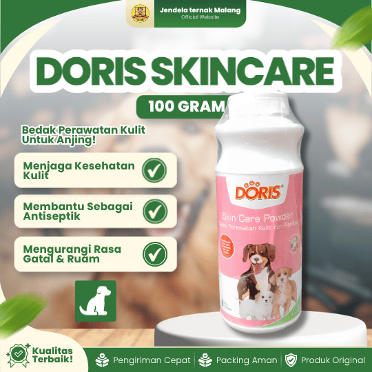 DORIS SKINCARE 100 GRAM - Bedak Perawatan, Pengharum Dan Skincare Kulit Untuk Peliharaan.