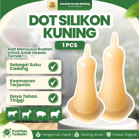 DOT SILIKON KUNING 1 PCS - Dot Silikon Untuk Hewan Ternak Berkualitas.