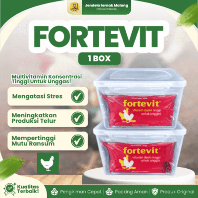 FORTEVIT 10 GRAM 1 BOX (30 PCS) – Vitamin Optimalkan Produktivitas Untuk Ayam Unggas