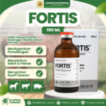 FORTIS 100 ML – Flunixin Meglumine 50% Untuk Meringankan Peradangan, Demam Dan Nyeri Hewan Besar.