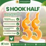S HOOK HALF (MODEL S) – Untuk Menggantung Jalur Pipa Nipple Ayam Model-S.
