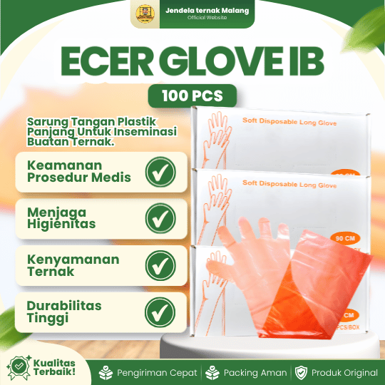 GLOVE IB ECER 1 PCS - Sarung Tangan IB 5 jari Halus dengan Panjang 90 cm