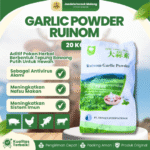 RUINOM GARLIC PORDER 1 SAK 20 KG – Premix Ayam Herbal Tepung Bawang Putih Hewan – Feed Additive Hewan Ayam Sapi Kambing Ikan