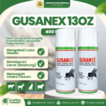 GUSANEX 13OZ – Pembasmi Larva Screw Worm Dan Mempercepat Proses Penyembuhan Luka Hewan.