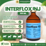 INTERFLOX 100 ML INJ – Untuk Saluran Pencernaan Dan Pernafasan Pada Hewan Ternak.