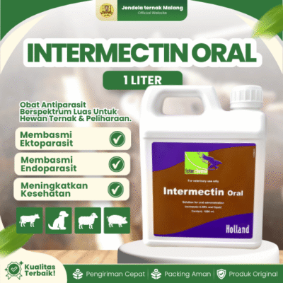 INTERMECTIN ORAL 1 LITER – Anti Parasit Untuk Ektoparasit Dan Endoparasit Pada Hewan Ternak.