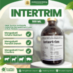 INTERTRIM 100 ML BY TMC – Infeksi Pencernaan Pernafasan, Perkencingan Dan Diare Hewan.