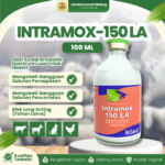 INTRAMOX-150 LA 100 ML – Untuk Masalah Saluran Pernafasan Dan Pencernaan Pada Hewan