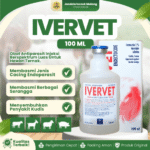 IVERVET 100 ML- Mengatasi Gudik, Endo, Kutu, Cacingan Dan Scabies Hewan.