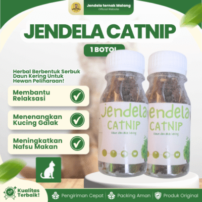 JENDELA CATNIP BOTOL – Catmint Anti Stress Membantu Kucing Merasa Gembira Dan Atasi Diare.
