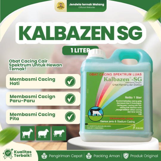 KALBAZEN SG 1 L - Obat Cacing Oral Efektif Basmi Cacing Kambing, Babi