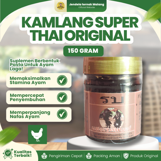 KAMLANG SUPER THAI ORIGINAL 150 GRAM - Suplemen Untuk Ayam Jago Agar Lebih Maksimal Saat Laga.