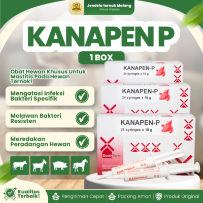 KANAPEN P 1 BOX ISI 24 SYRINGE – Untuk Masalah Mastitis Pada Ternak Sapi