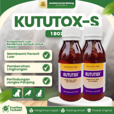 KUTUTOX-S 60 GRAM 1 BOX (12 BOTOL) – Untuk Masalah Kutu Di Taburkan Dan Semprot Untuk Hewan Peliharaan.