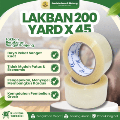LAKBAN 200 YARD X 45 – Lakban Untuk Kebutuhan Packing.