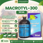 MACROTYL-300 100 ML BY TMC - AB Untuk PMK Pada Hewan Ternak Sapi Kerbau Kambing