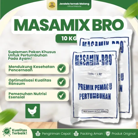 MASAMIX BRO 1 KG – Vitamin Premix Cocok Untuk Pertumbuhan Nutrisi Ayam Pedaging Broiler.