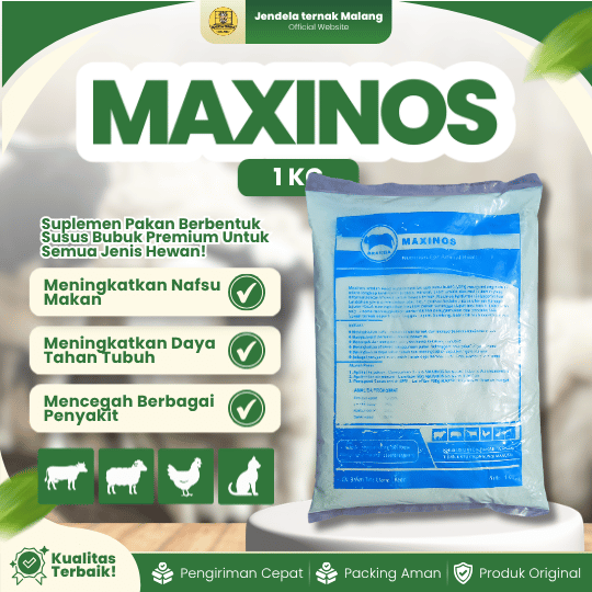 MAXINOS 1 KG - Susu Untuk Pengganti Susu Indukan dan Mempercepat Pertumbuhan Untuk Hewan Ternak.