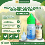 MEDIVAC ND LA SOTA DOSIS 50 EKOR + PELARUT BY MEDION – Tetelo Vaksin Untuk Unggas.