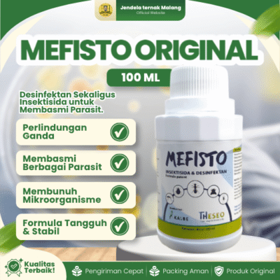 MEFISTO ORIGINAL 100 ML – Pembersih Kutu, Tungau, Desinfektan Kandang, Ruangan, Dll.