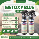 METOXY BLUE 110 ML- Untuk Mempercepat Penyembuhan Luka Antiseptik Spray Hewan Ternak.