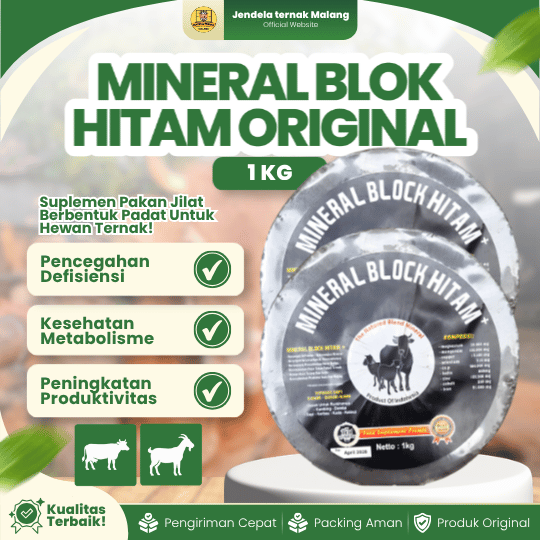 MINERAL BLOK HITAM ORIGINAL 1 KG - Premix Premium New Formula Hewan Ternak.