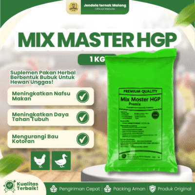 MIX MASTER HGP 1 KG – Herbal Growth Promotor, Pemacu Pertumbuhan Dan Nafsu Makan Untuk Unggas.
