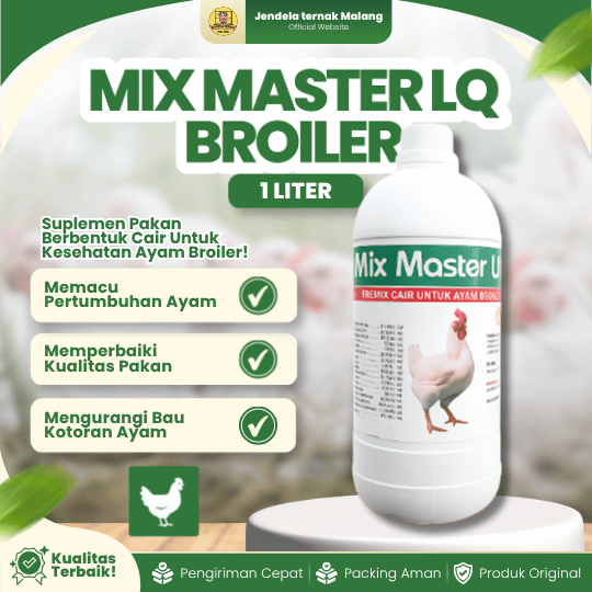 MIX MASTER LQ 1 LITER - MultivitaminDan Mineral Lengkap Untuk Ayam Broiler.