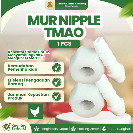 MUR NIPPLE TMAO BY MEDION - Nippel Mur Spare Part TMAO Putih Sambungan Selang.