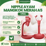 NIPPLE AYAM MANGKOK MERAH A5 – Tempat Minum Ideal Untuk Unggas Ayam Broiler Layer.
