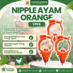 NIPPLE AYAM ORANGE ECER - Nipple Drinker Ball Type Untuk Ayam Atau Unggas Lainnya.