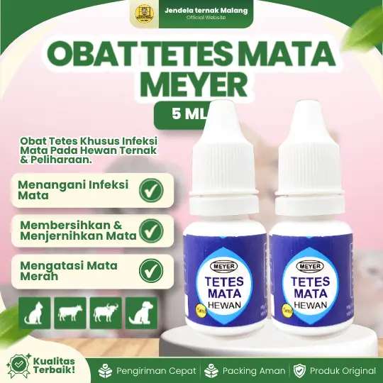 OBAT TETES MATA MEYER 5 ML – Mengobati Semua Sakit Mata Pada Semua Hewan Peliharaan Dan Unggas.