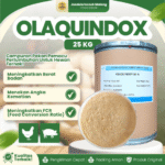 OLAQUINDOX 1 TONG (25 KG) – AGP Broiler Ayam Pedaging Layer Petelur Dan Pertumbuhan.