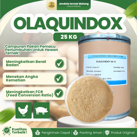 OLAQUINDOX 1 TONG (25 KG) - AGP Broiler Ayam Pedaging Layer Petelur Dan Pertumbuhan.