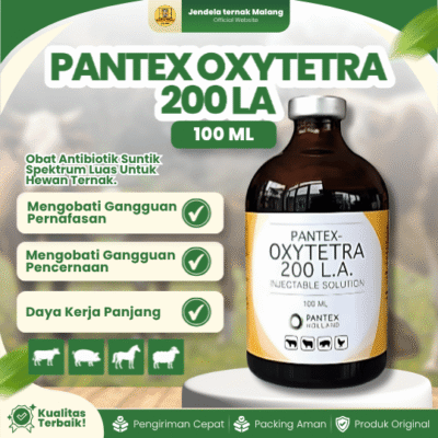 PANTEX OXYTETRA 200 LA 100 ML – AB Pernafasan Dan Pencernaan Untuk Hewan Ternak.