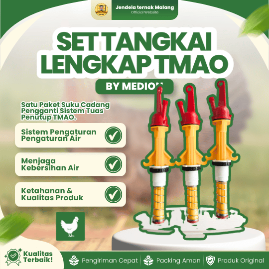 SET TANGKAI LENGKAP TMAO BY MEDION - Set Assembly Tangkai Mekanis Tempat Minum Ayam Otomatis.
