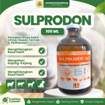 SULPRODON 100 ML – Menurunkan Panas, Menghilangkan Rasa Sakit, Dan Kejang-Kejang Seperti Pada Hewan Ternak Sapi Kambing Dan Domba