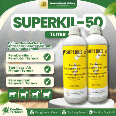 SUPERKIL-50 1 LITER – Desinfektan Untuk Kandang Dan Peralatan Hewan.