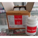 TETRA CHLOR 50 KAPSUL 1 BOX (12 BOTOL) - Untuk Masalah Pilek Batuk Snot Ngorok Crd Korisa Diare Mencret Hewan Unggas