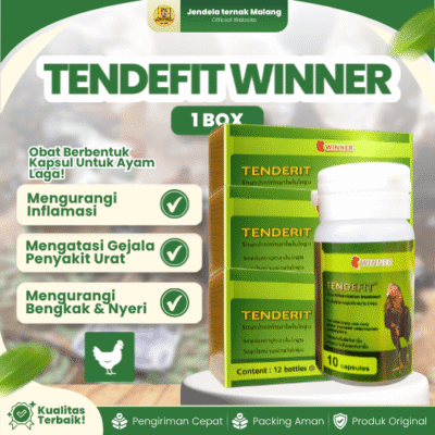 TENDEFIT WINNER MEDION 1 BOX (12 BOTOL) – Untuk Masalah Turun Urat Ayam