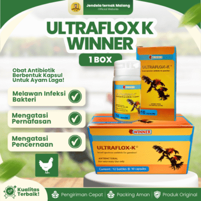 ULTRAFLOX K 1 BOX (12 BOTOL) – Untuk Masalah Pencernaan dan Pernafasan Pada Ayam Unggas