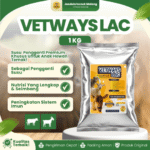 VETWAYS LAC 1 KG - Susu Pengganti Induk Anti Diare & Mencret Hewan Ternak.