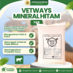VETWAYS MINERAL HITAM 1 KG - Mineral Penguat Tulang, Kuku & Mencegah Pincang, Lumpuh, Ambruk Sapi.